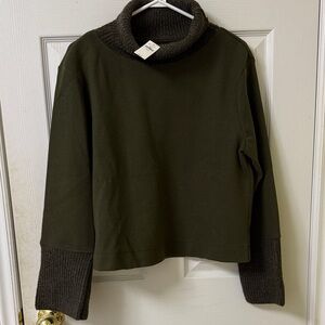 Banana Republic Dark Green Turtleneck Sweater